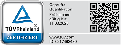 TÜV Rheinland Zertifizierung